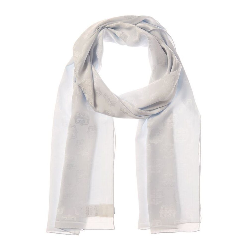 Givenchy 4G Logo Silk Scarf, Blue
